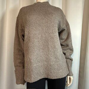 Lillusory Women's Sweater Wool Blend Soft Oversized‎ Chunky Pullover Tan Size S